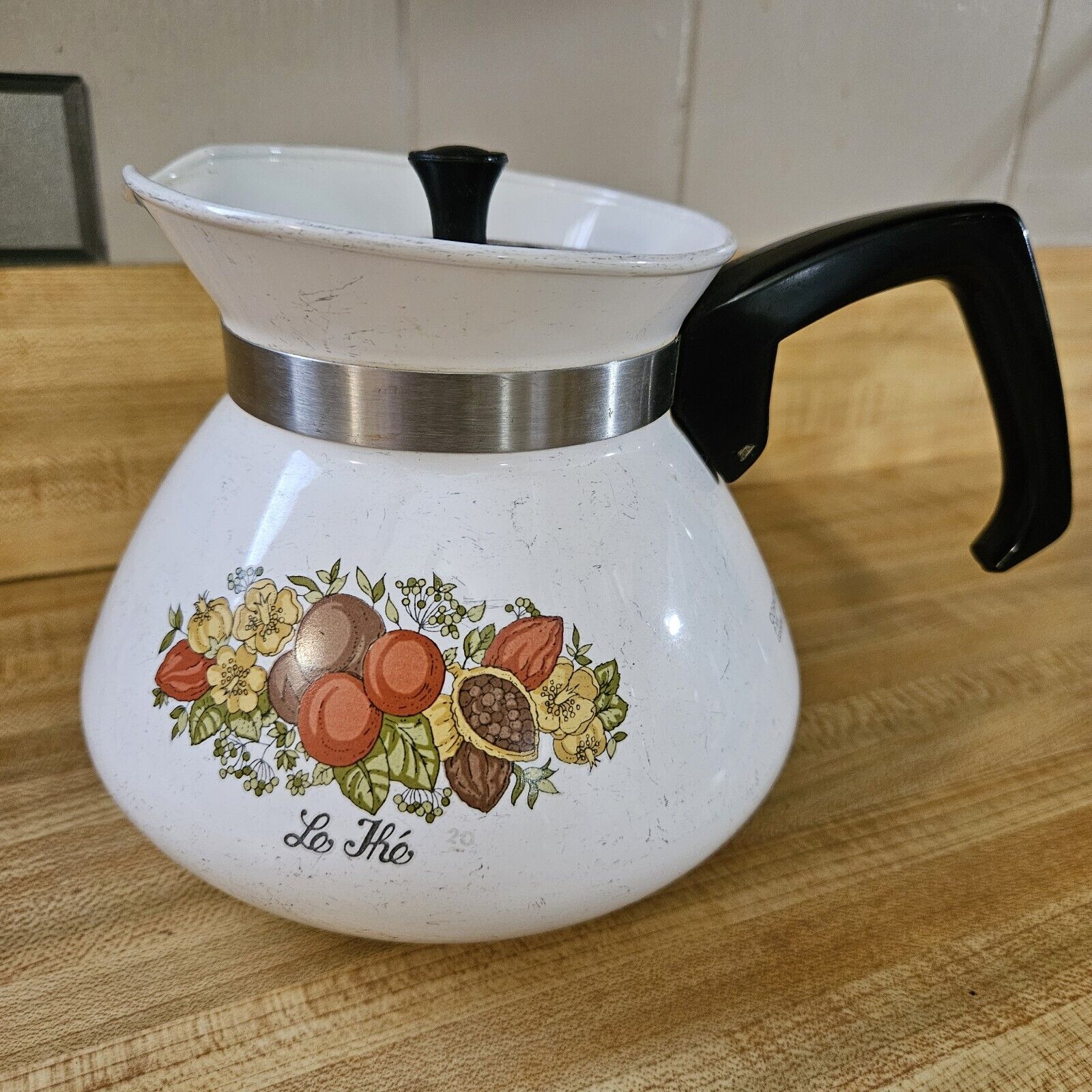 Vintage Corning Ware 6 Cup Tea Pot P-104 Spice of Life Le Thé, Tea Pot
