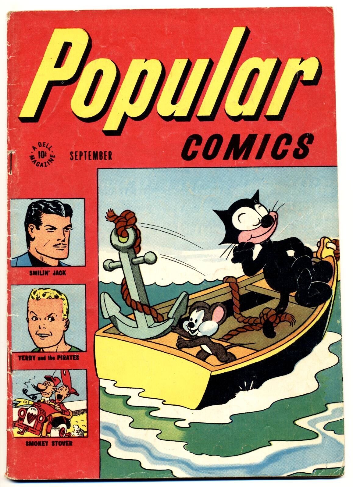 POPULAR COMICS #127 G/VG, Felix the Cat, Smokey Stover, Dell 1946
