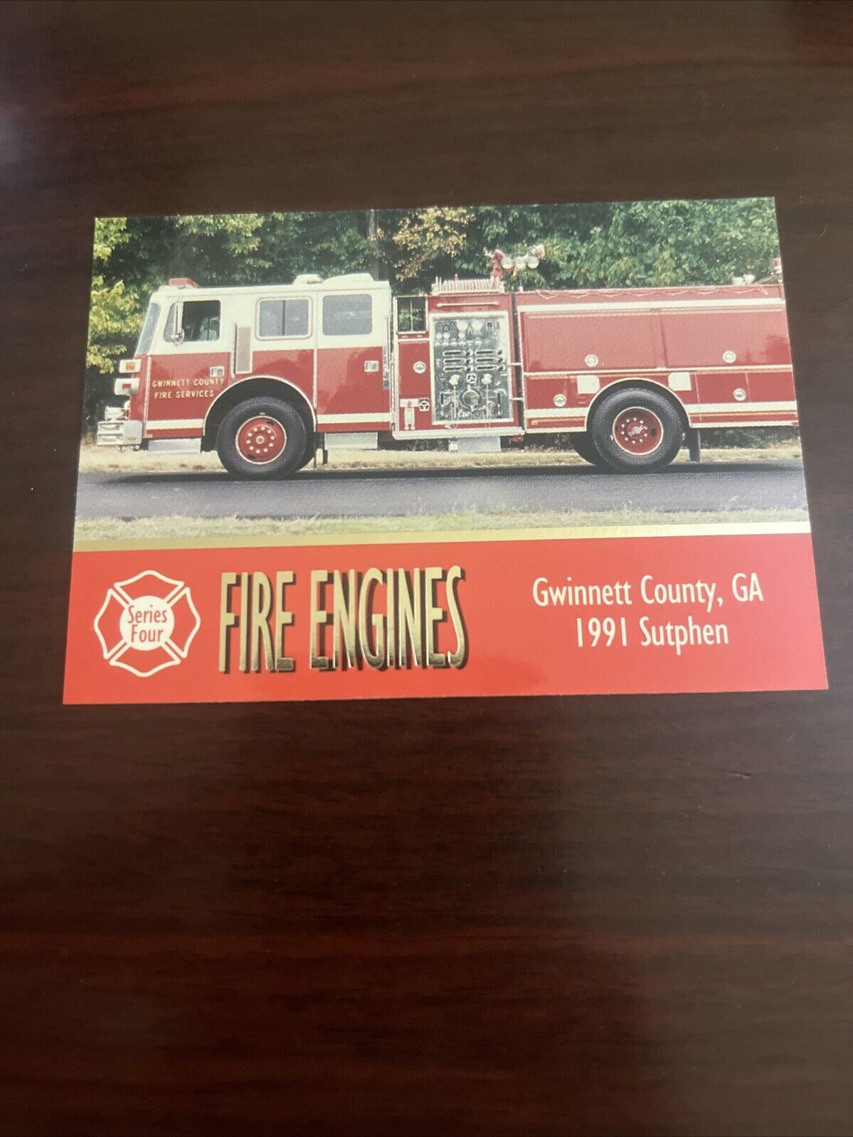 1994 Fire Engines Series 4 Card #309 Gwinnett County Georgia