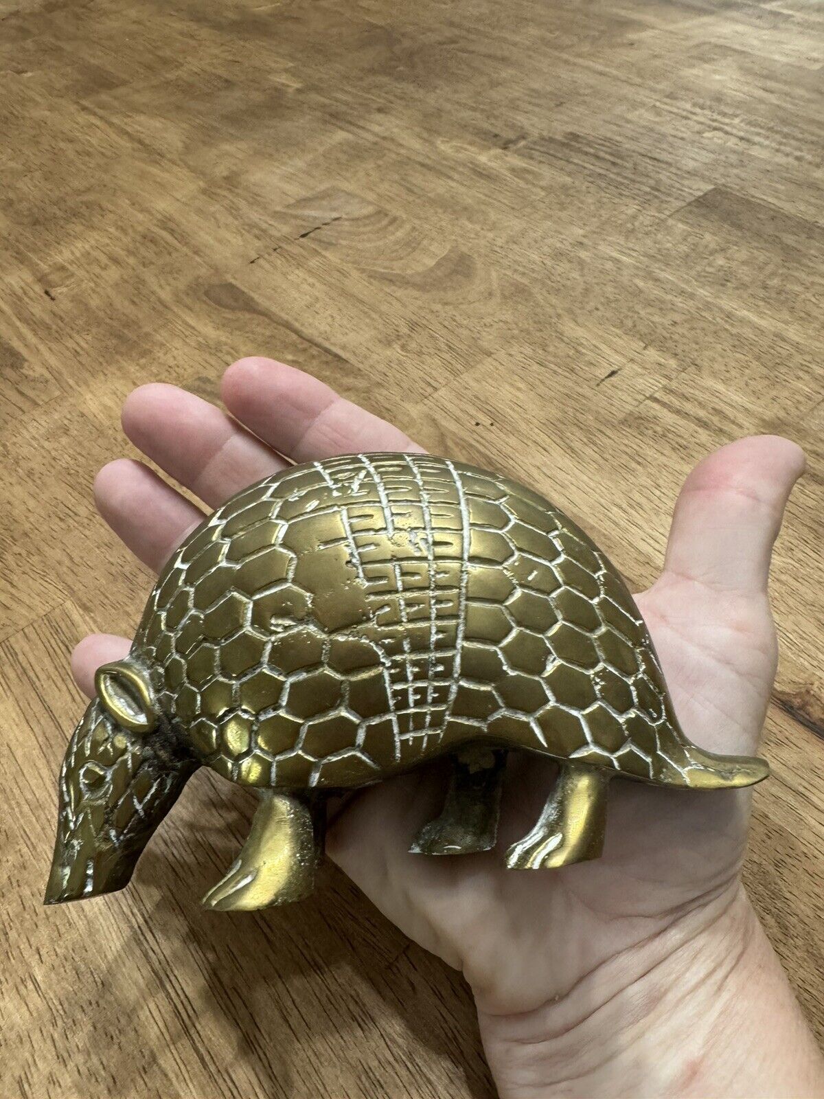 Vintage Solid Brass Armadillo Paper Weight/Figurine  5\
