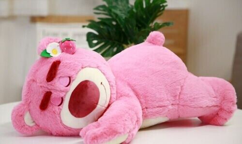 Disney Toy Story PINK Lotso Bear Strawberry Plush Cushion Pillow Sleep Toy 50cm