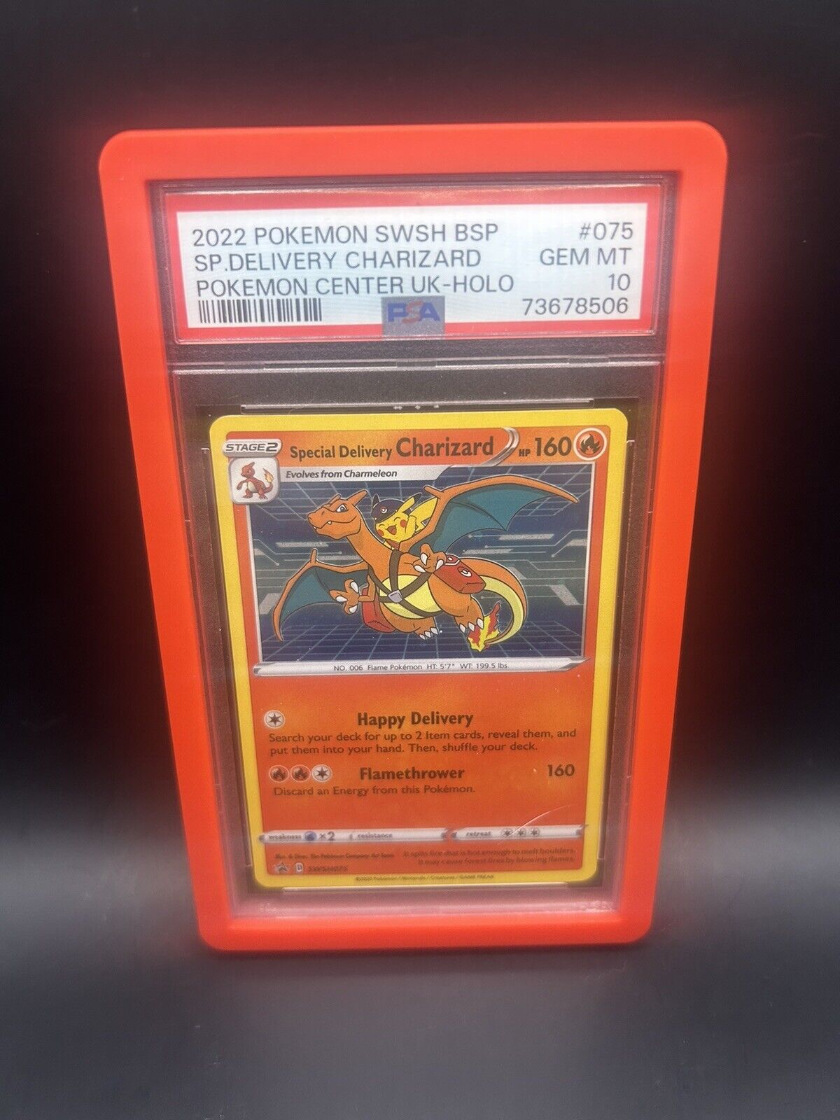 PSA 10 Graded Blackstar Promo SWSH075 Special Delivery Charizard Pokemon Card