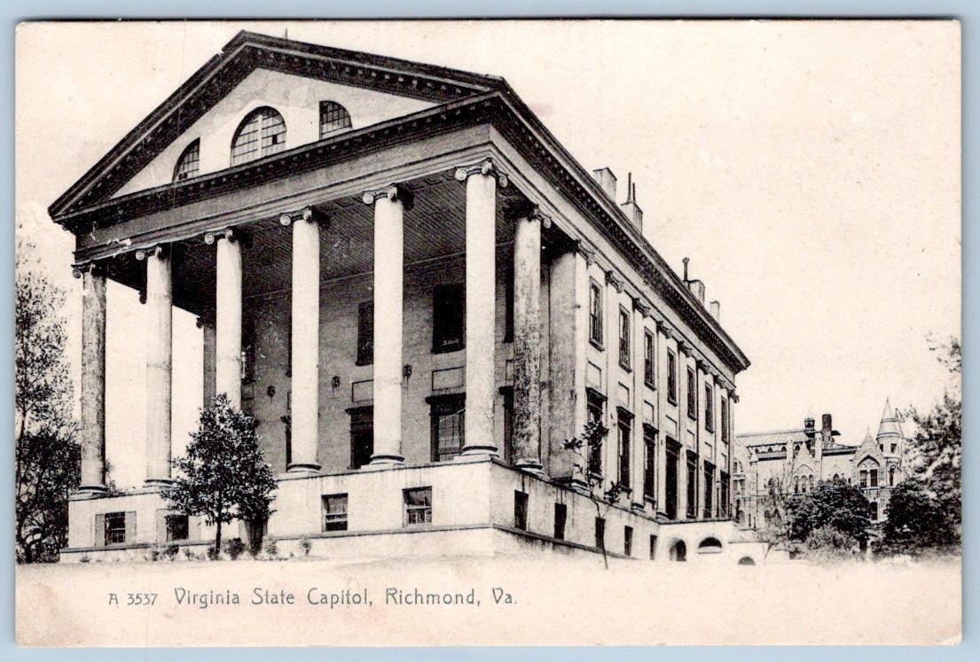 Pre-1906 VIRGINIA STATE CAPITOL BUILDING RICHMOND VA ROTOGRAPH ANTIQUE POSTCARD