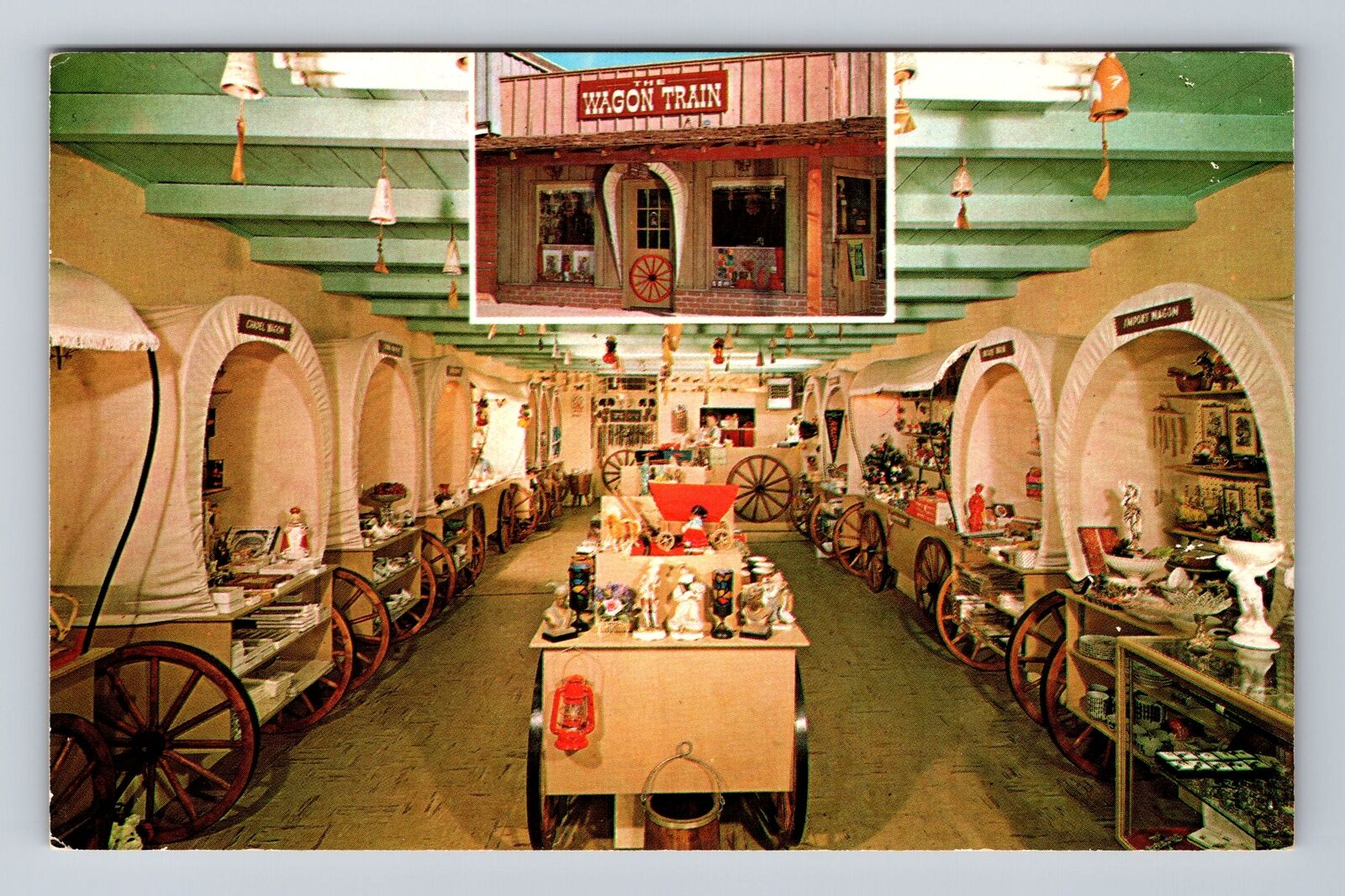 Scottsdale AZ-Arizona, the Wagon Train, Western Gift Shop, Vintage Postcard