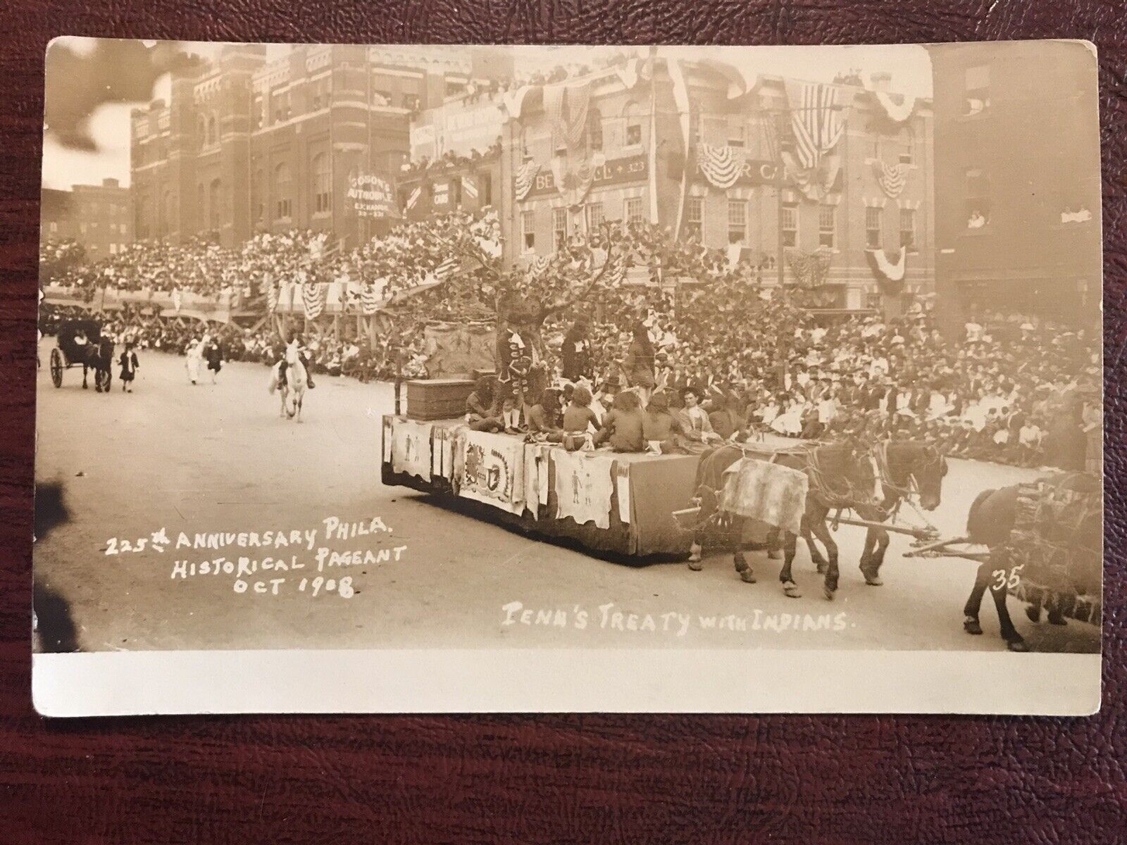 PA Philadelphia Pennsylvania RPPC Real Photo 1908 Parade Postcard