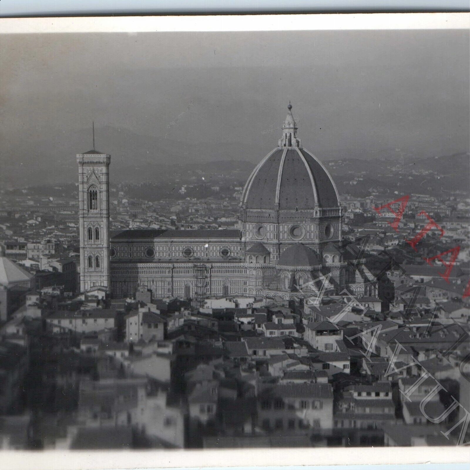c1940s Florence Italy Cathedral of Santa Maria del Fiore Real Photo Snapshot C52