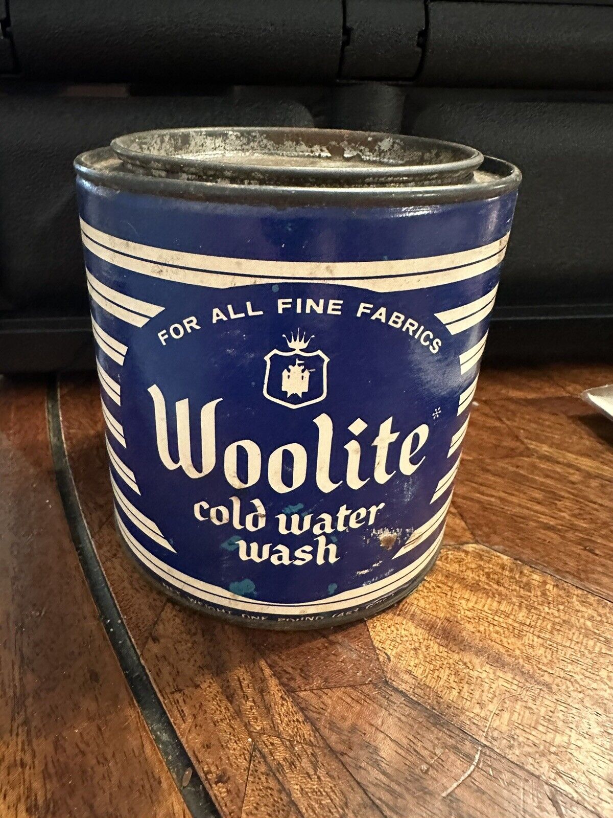 Old Vintage Woolite Cold Water Wash Tin Can