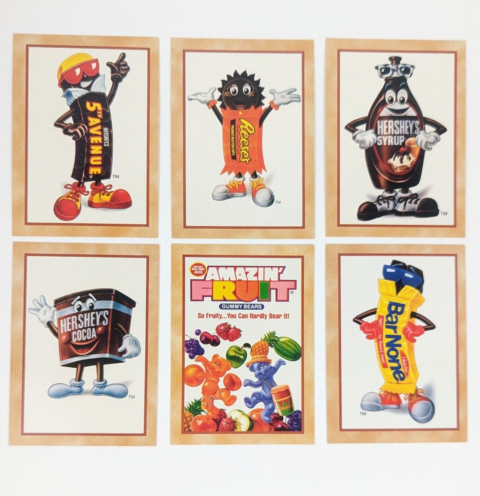 1995 Hershey\'s Chocolate Trading Cards Six Card Lot