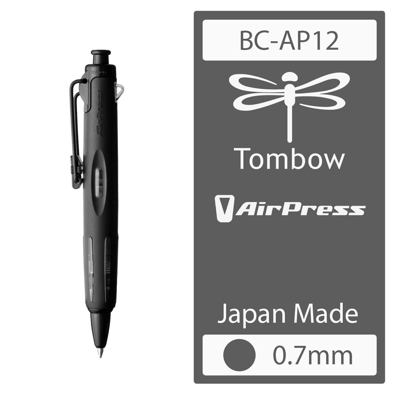 TOMBOW  MONO Air Press Pressurizing Ball-Point Pen 0.7mm Made in Japan