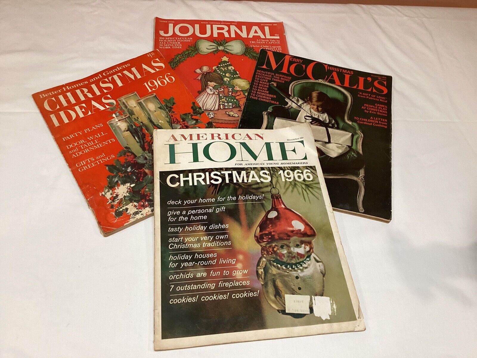 Lot Of 4 Vintage 1966  December/Christmas Holiday Assorted Titles Magazines