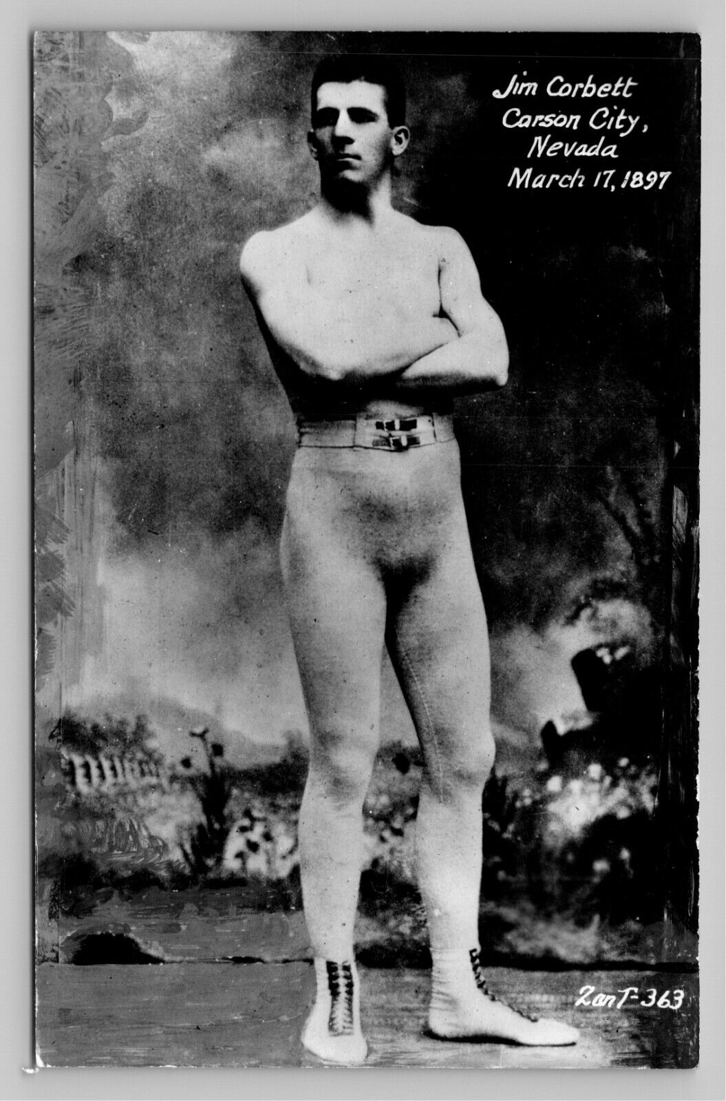 RPPC Jim Corbett Carson City Nevada March 1897 Vintage Unused Photo Postcard