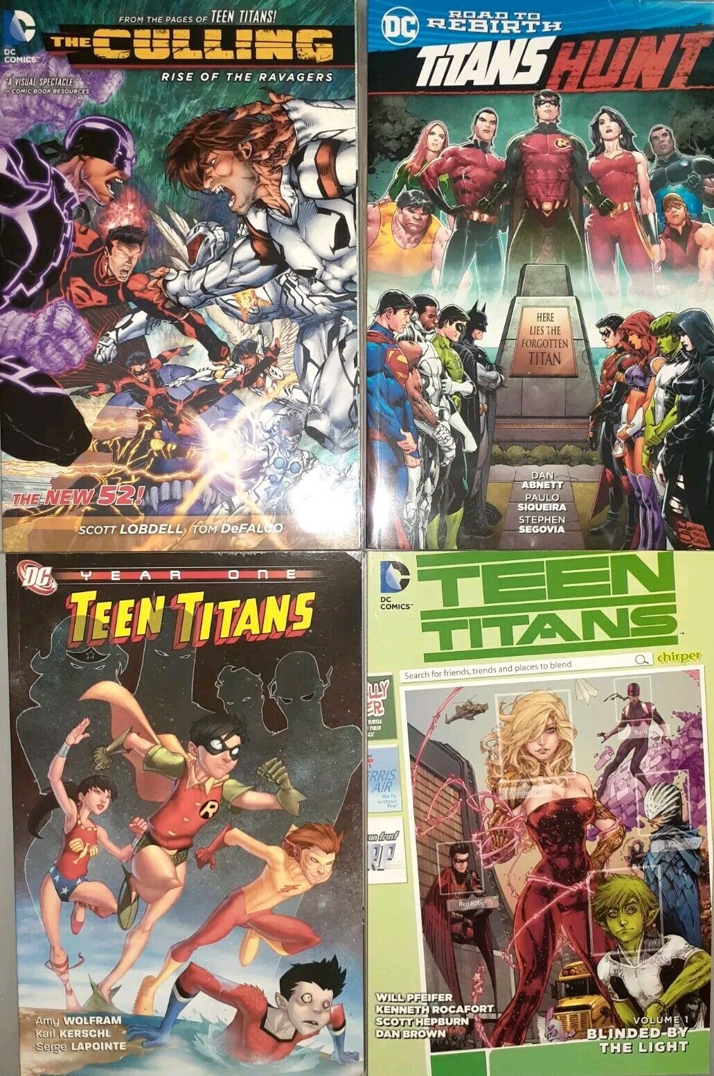 Pre-Owned DC Graphic Novel Lot of 4 Teen Titans Culling Year One Great Condition