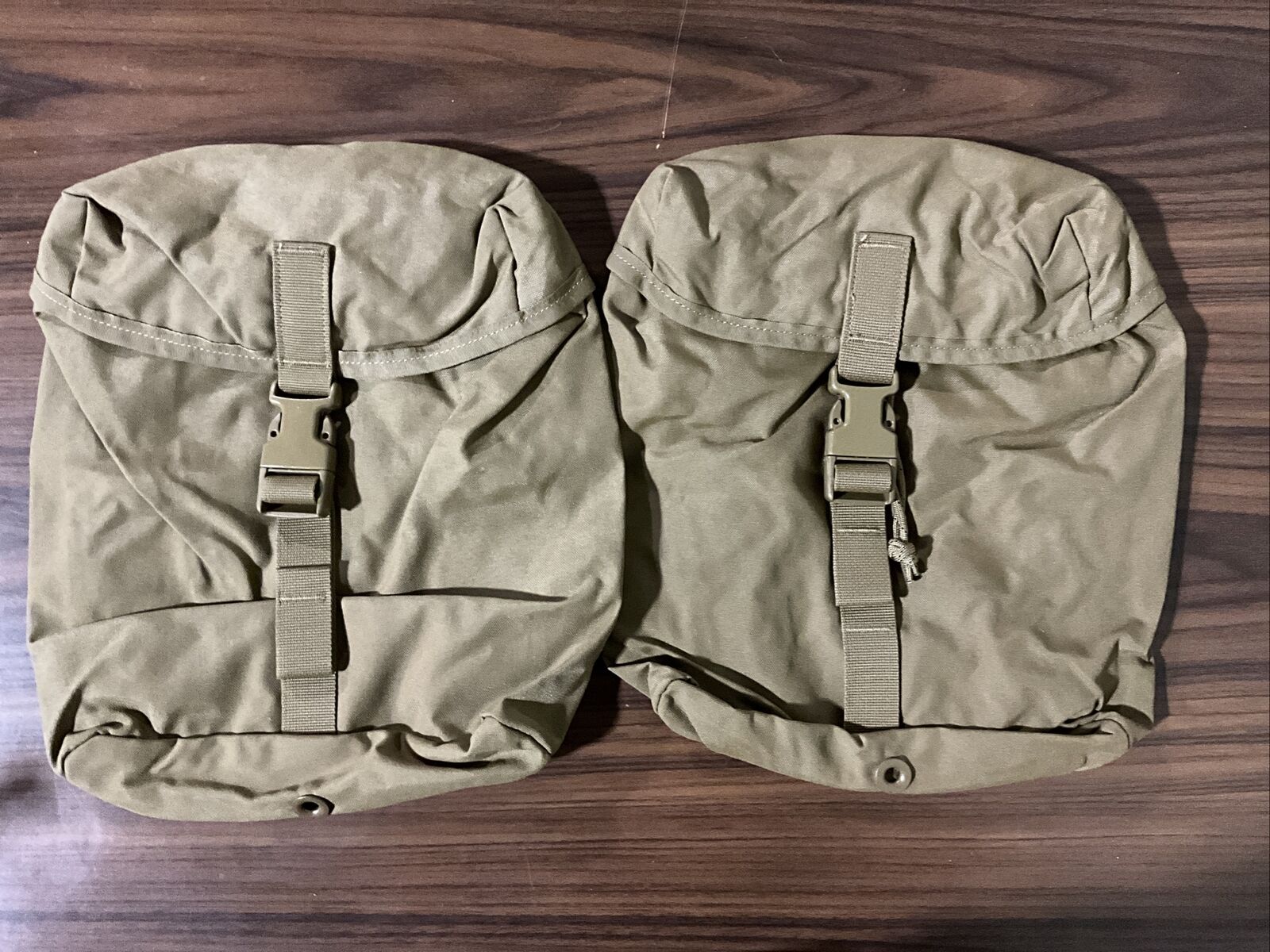 New Lot of 2 , Military USMC Sustainment Pouch MOLLE, Coyote