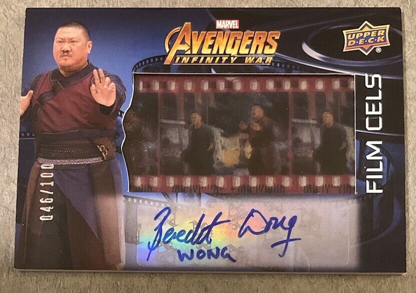 Benedict Wong UD Avengers Infinity War Autograph Auto Film Cels #/100 Sharp