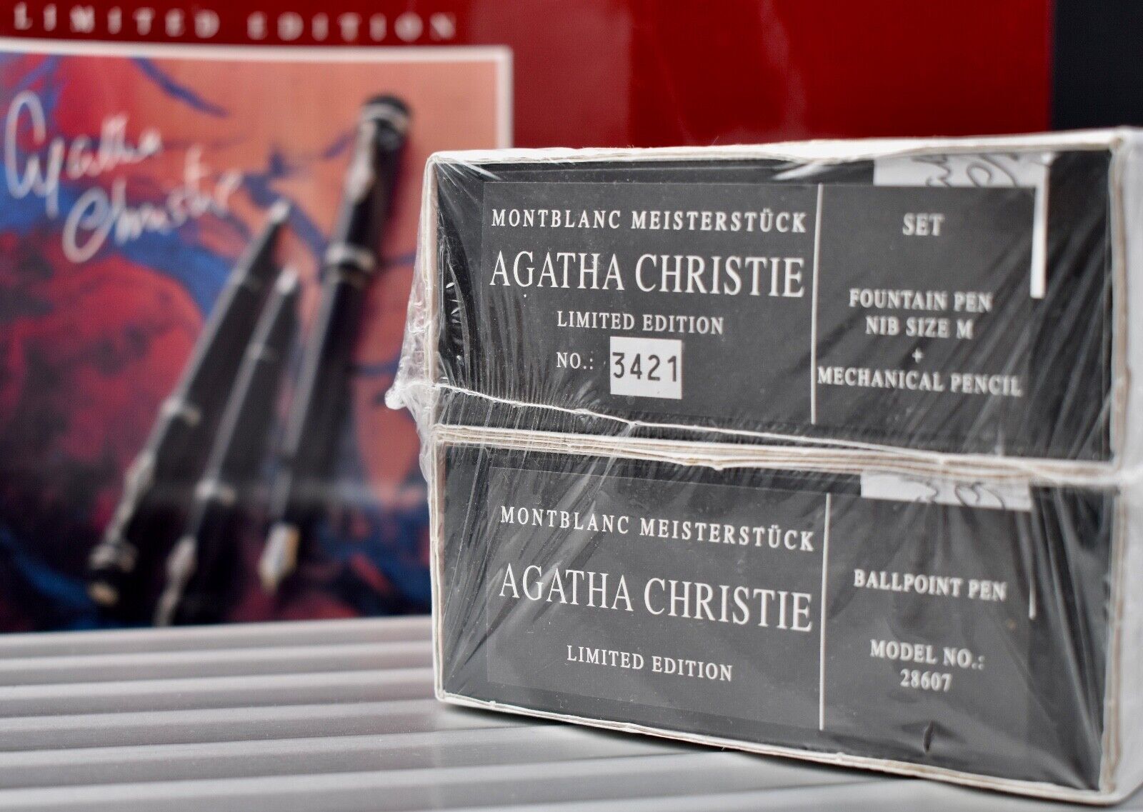 MONTBLANC 1993 Agatha Christie  Writers Limited Edition 3 pcs Set #3421 M SEALED