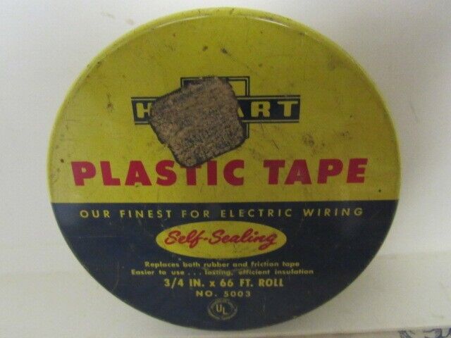 Vtg. Homart for Sears Roebuck Plastic Electical Tape Metal Container (EMPTY)