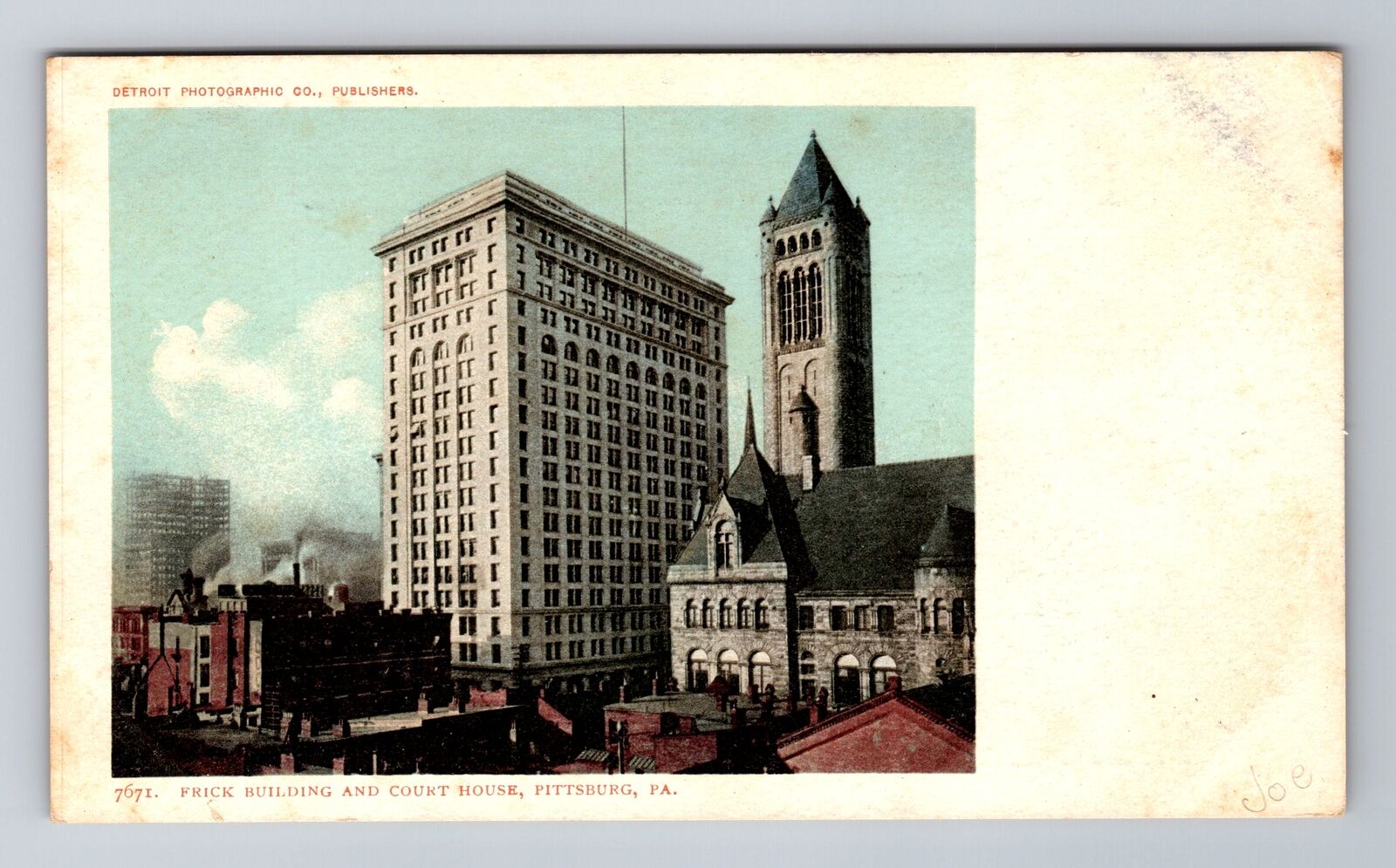 Pittsburg PA-Pennsylvania, Frick Building & Court House Antique Vintage Postcard