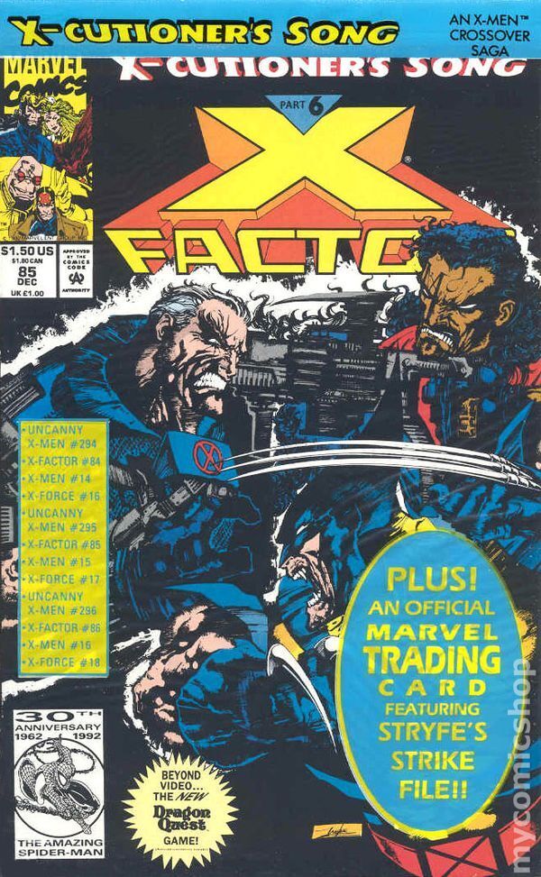 X-Factor #85P Lee Polybagged Variant VF 1992 Stock Image