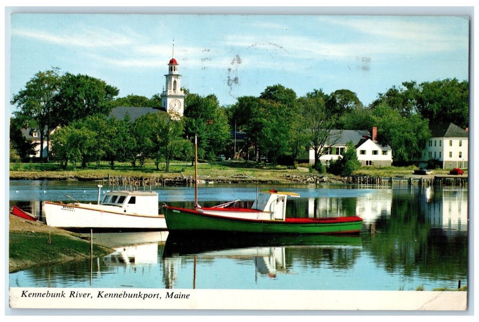 1971 Kennebunk River Yacht Boat Kennebunkport Maine ME Posted Vintage Postcard