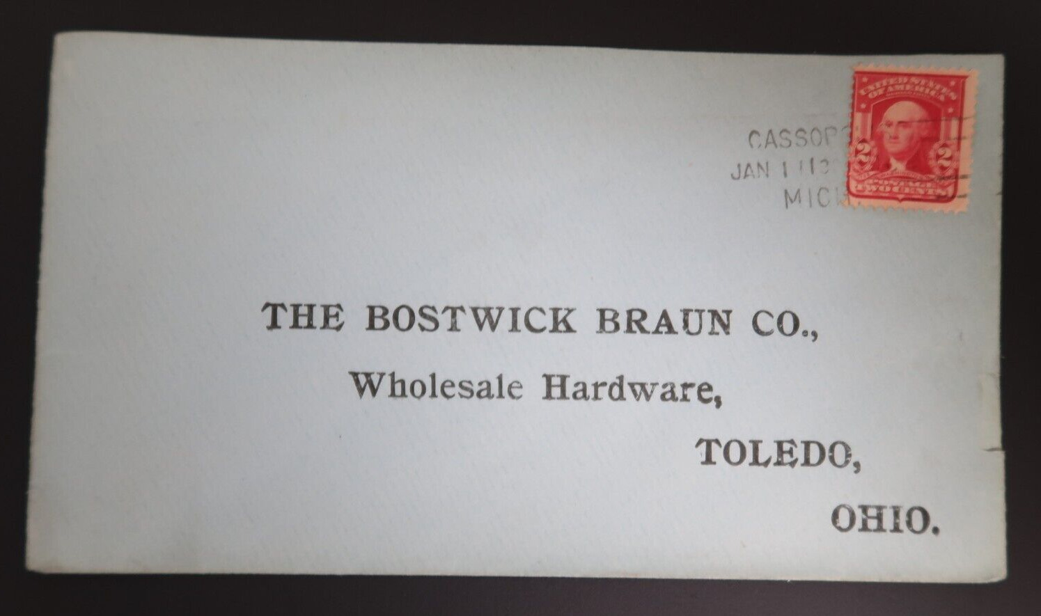 The Bostwick Braun Company Wholesale Hardware Vintage Envelope Toledo Ohio