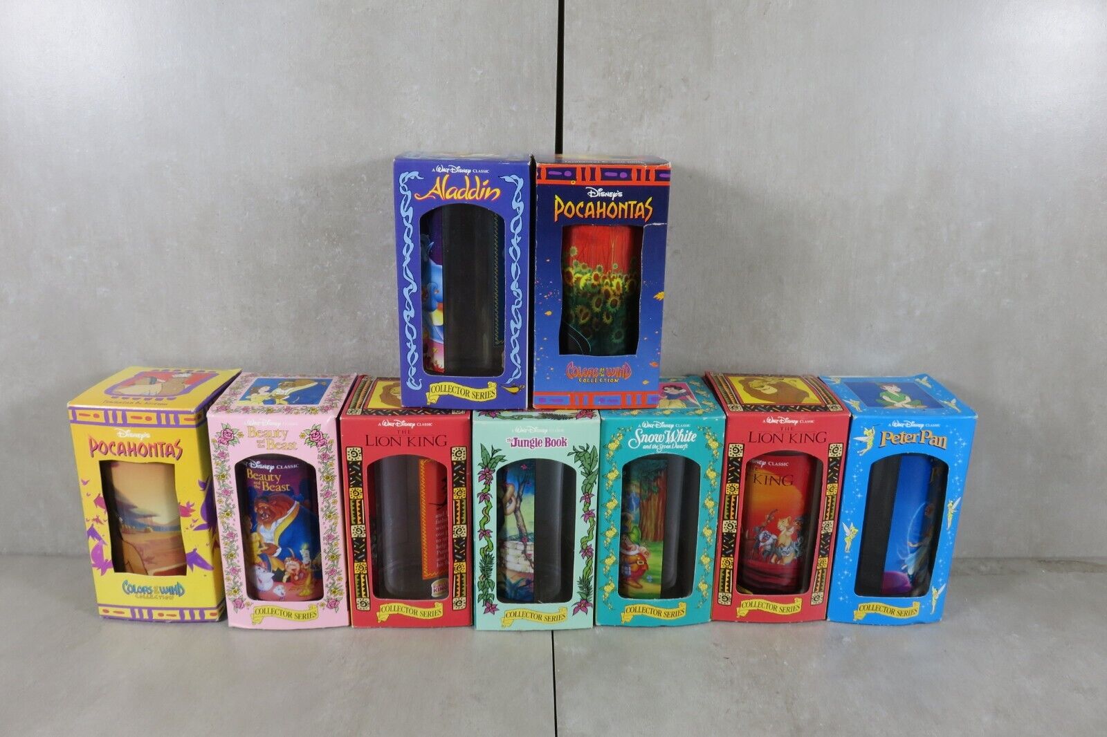 1994 WD Set of 9 Collector Burger King Cups