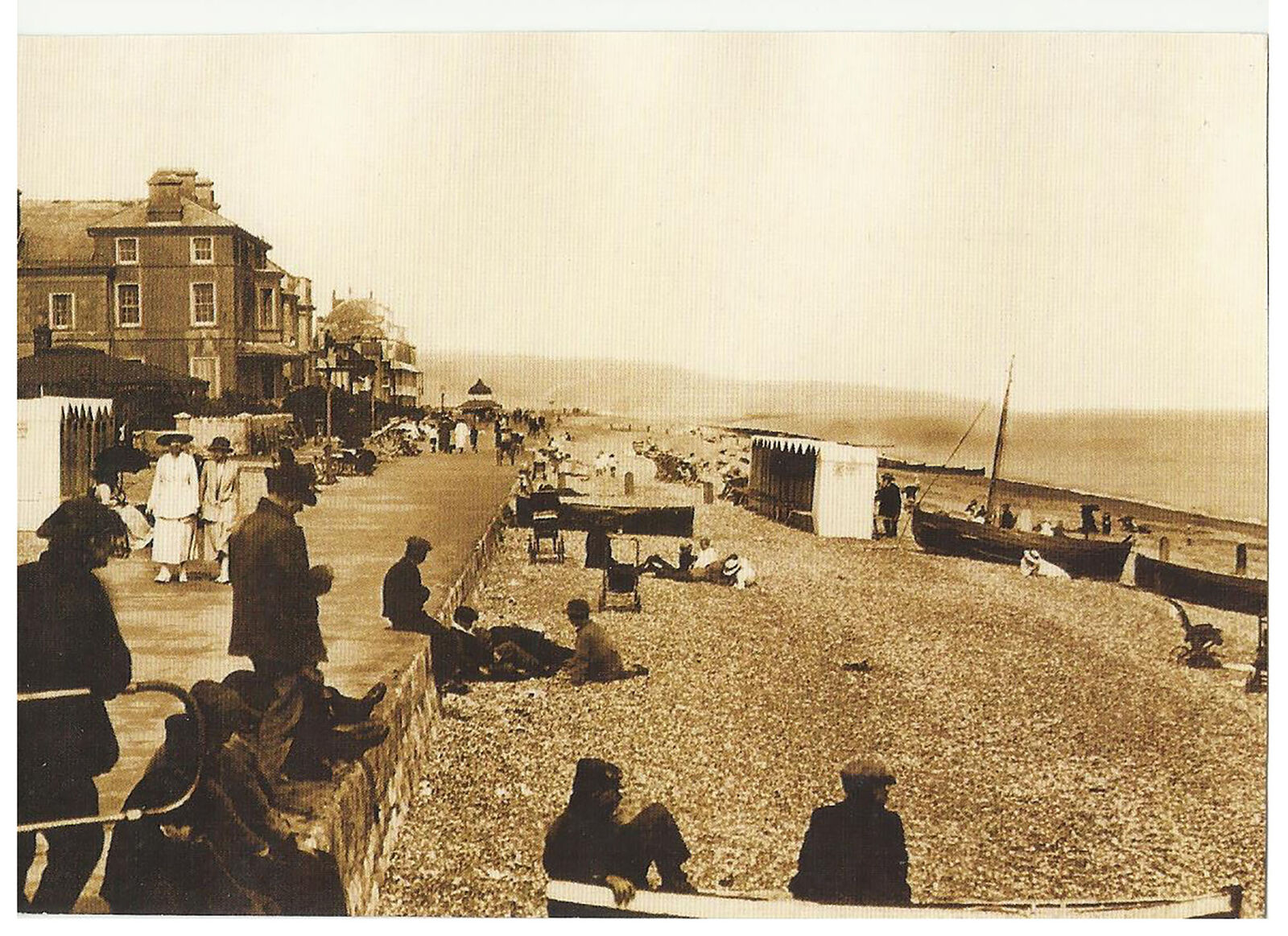 Hythe Kent England, Reproduction PC, View of the Beach-1918