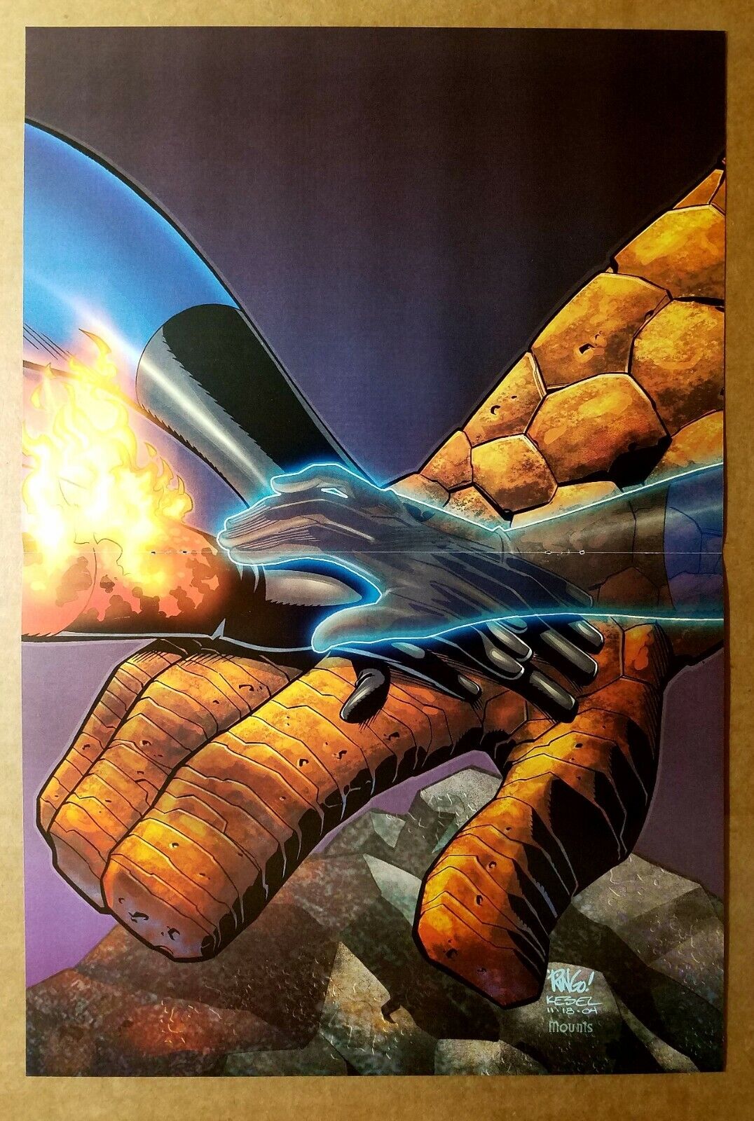 Fantastic Four Team Work Marvel Comics Poster by Mike Wieringo