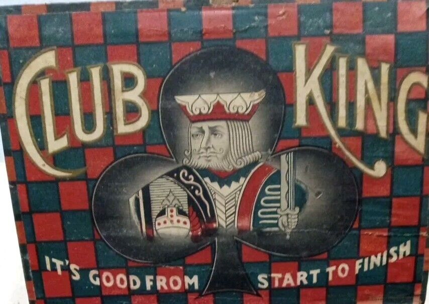Vintage Antique Club King Cigar Box, ULTRA RARE, Johnson, Grand Rapids, Michigan