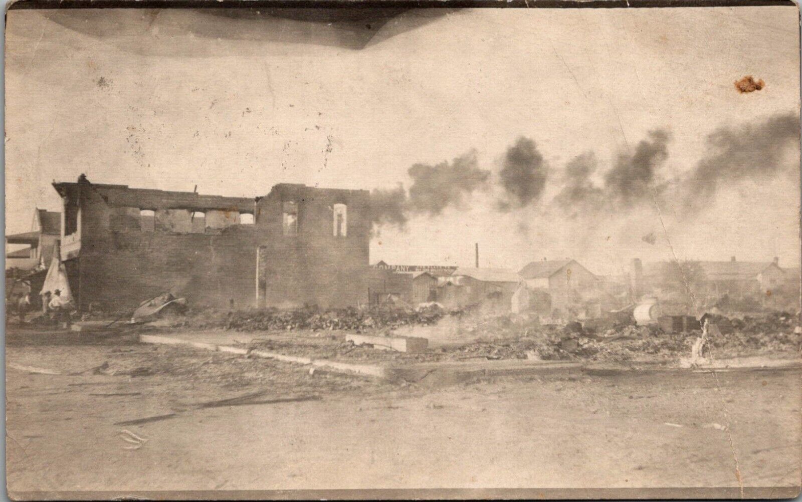 Postcard OH Latty-Easter Sunday Fire? April 12, 1914; Paulding Postmark RPPC Ad