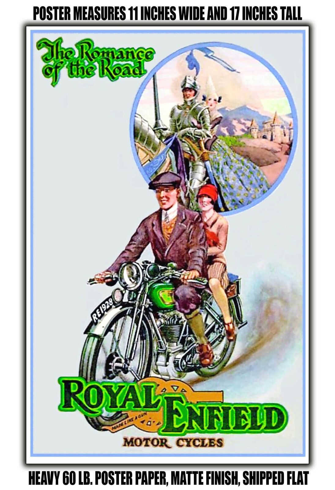 11x17 POSTER - 1928 Royal Enfield Motorcycles the Romance of the Road