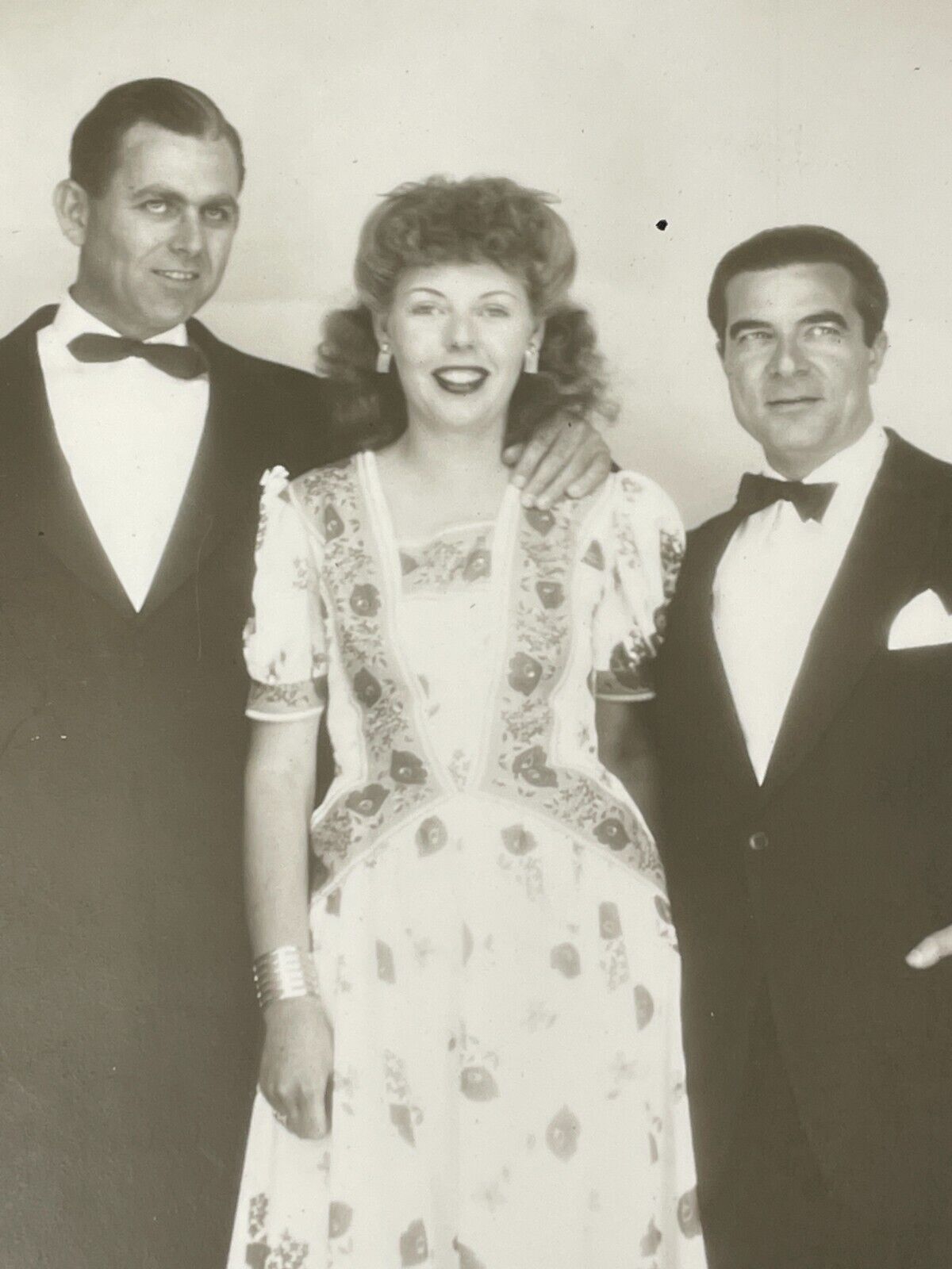 HF Photograph Pretty Lovely Woman Men Tuxedos 1940-50\'s