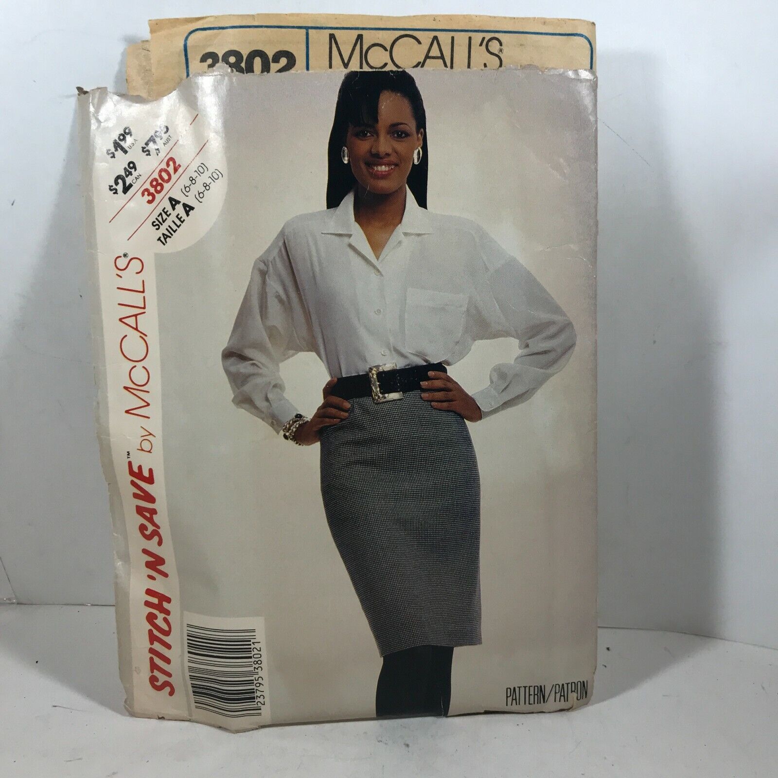 Vintage Sewing Pattern Misses Shirt and Skirts McCalls 3802