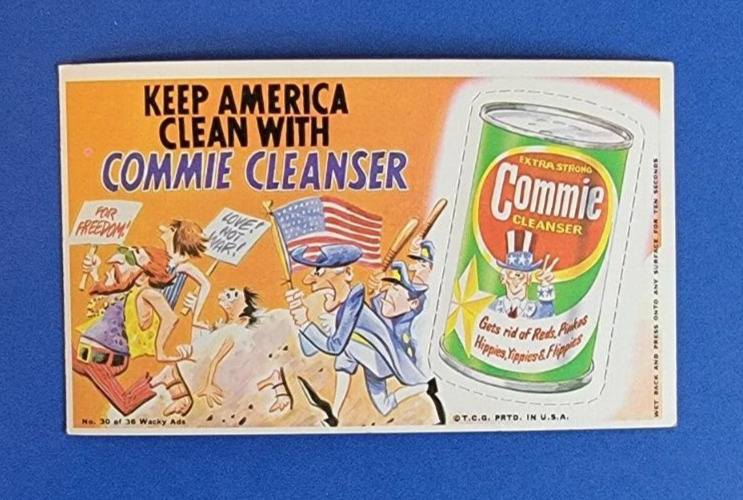 1969 VINTAGE WACKY PACKAGES ADS  #30 of 36  COMMIE CLEANSER