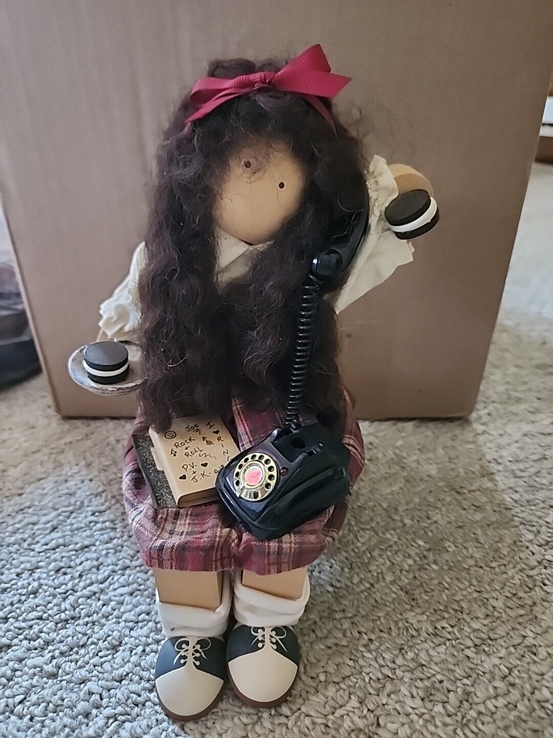 Lizzie High Doll Patti Valentine #1439 1998 Handcrafted Wooden Doll