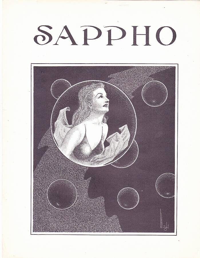 SAPPHO #1 vintage unbound 1943 fanzine cover from Forrest Ackerman collection