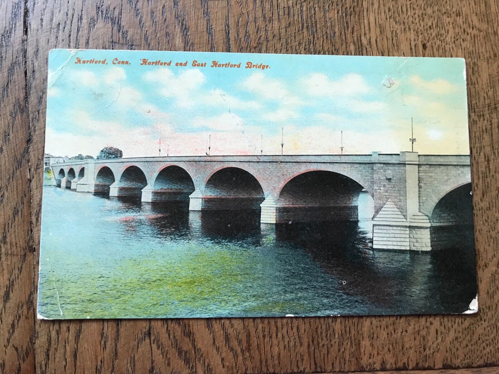 Hartford and East Hartford Bridge Connecticut Postcard