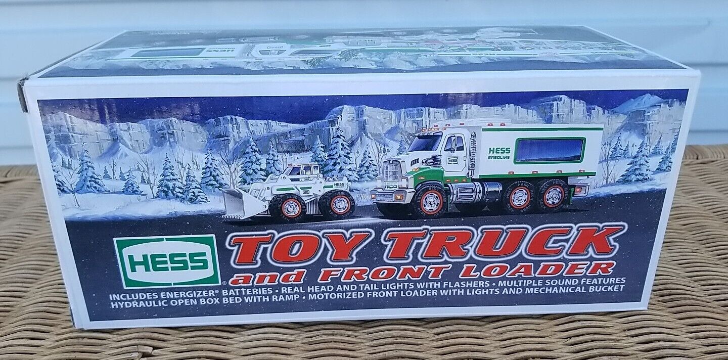Hess 2008 Toy Truck and Front Loader New In Box Lights Flashers Sound Motorized