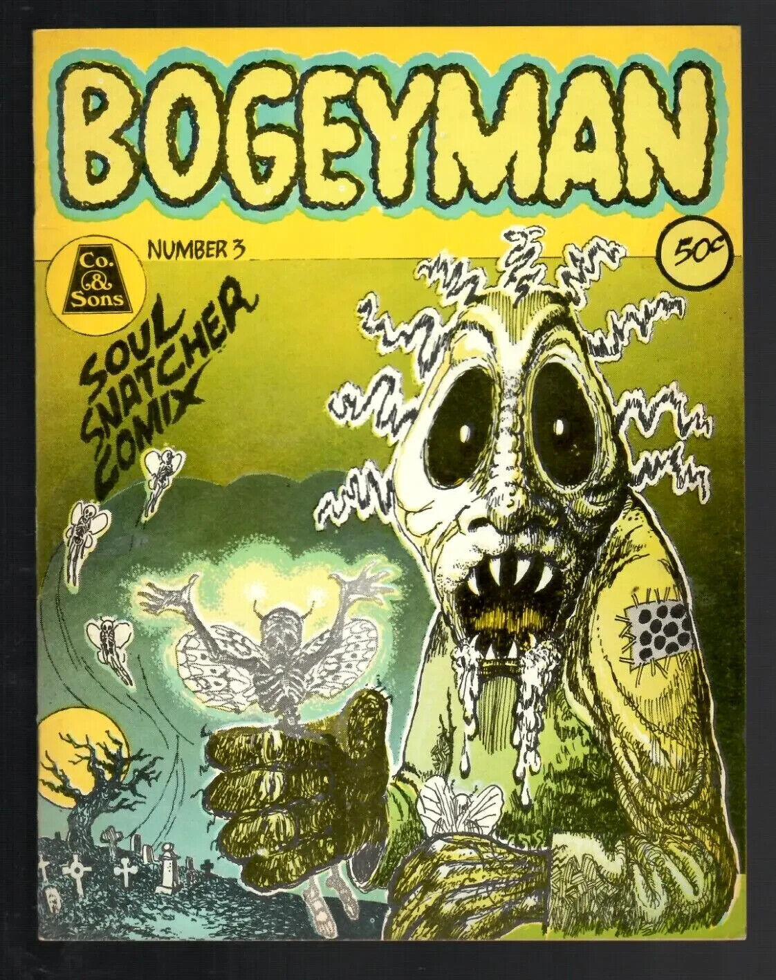 BOGEYMAN COMICS #1, 3 First Print San Francisco Comic Book Co. 1969 Rory Hayes +