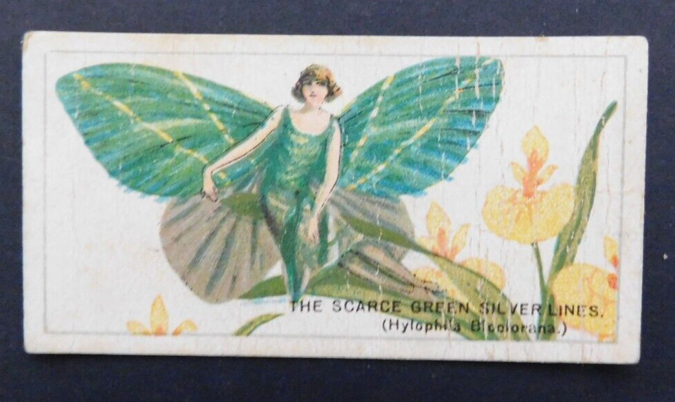 1928 British American Tobacco BAT Cigarette Card Butterfly Girls Fairy Deco #45