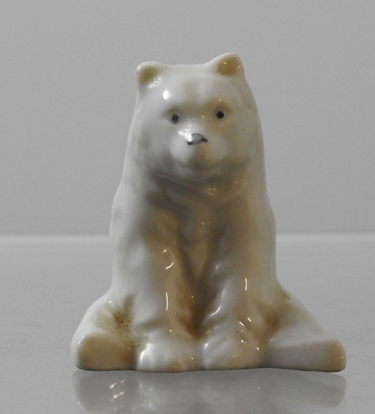 Vintage White Bear Figurine Porcelain Shelf Decor About 2\