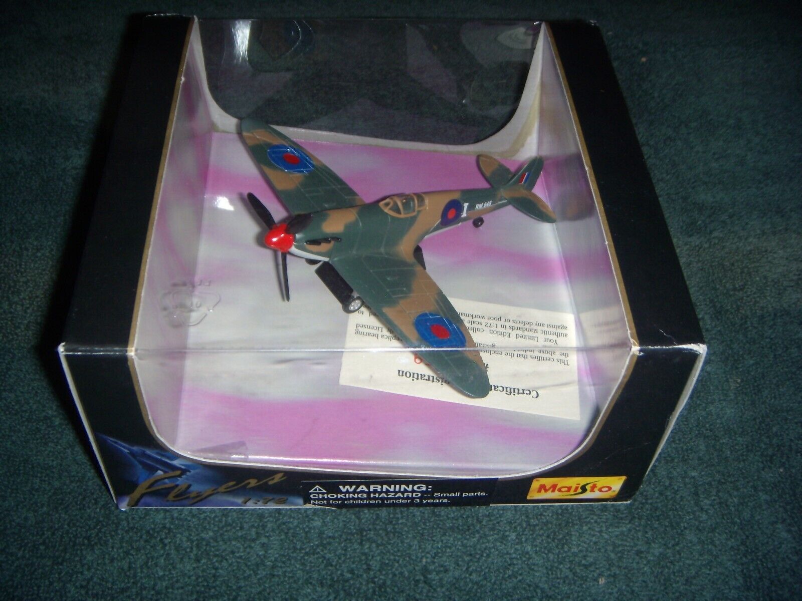 Maisto 1:72 Scale Die Cast SUPERMARINE SPITFIRE MKII WWII Fighter Plane