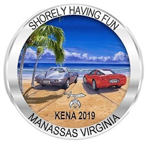 Kena Shriners 2019 Shorely Having Fun Potentate Lapel Hat Pin Manhassas Virginia