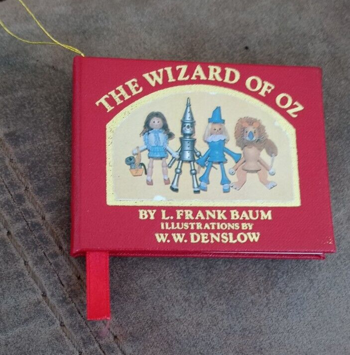 Vintage Christmas Kurt Adler The Wizard Of Oz Miniature Book Ornament 1984