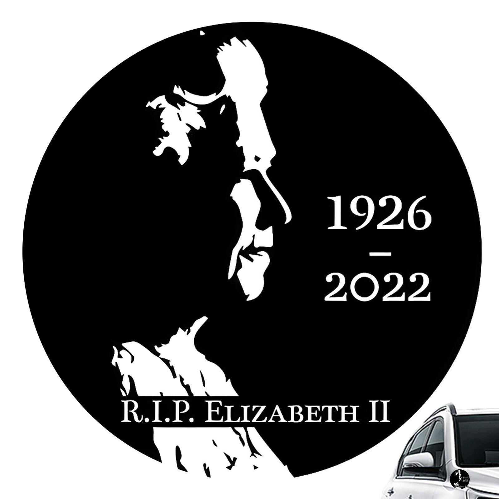 Queen Memorial Stickers British Queen Car Sticker Mourning The Queen Elizabeth 