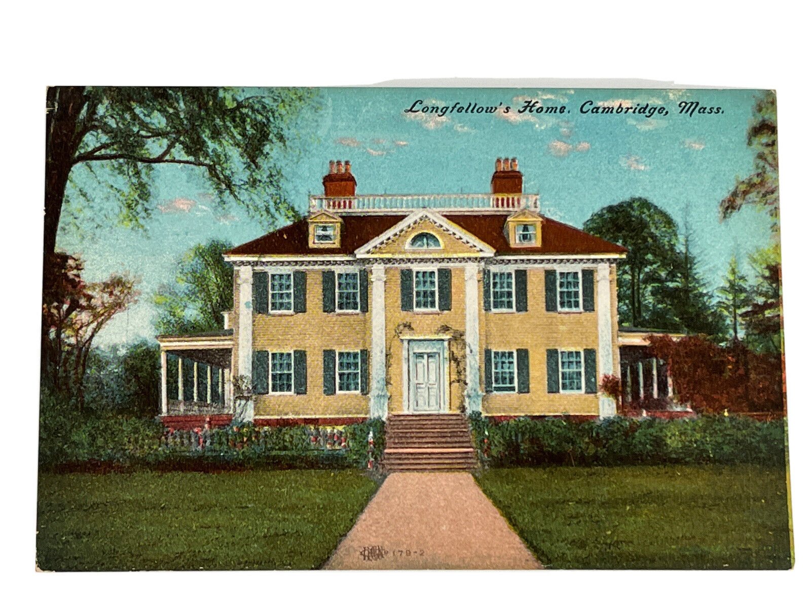 Postcard Longfellows Home Cambridge Mass MA Massachusetts New England 