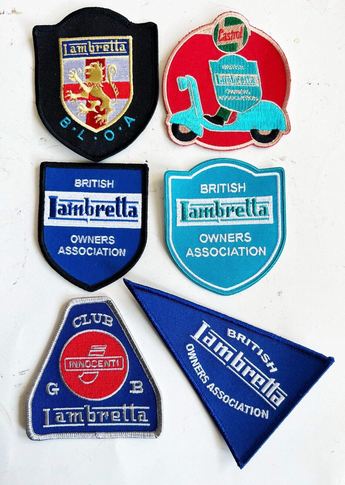 Lambretta Club GB Shield Patches - Embroidered - Iron or Sew On