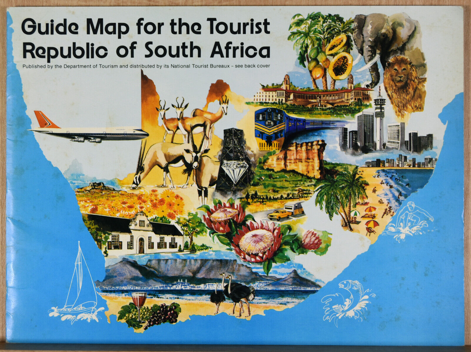 1970s Vintage Booklet South Africa Guide Maps Johannesburg Cape Town Kimberley