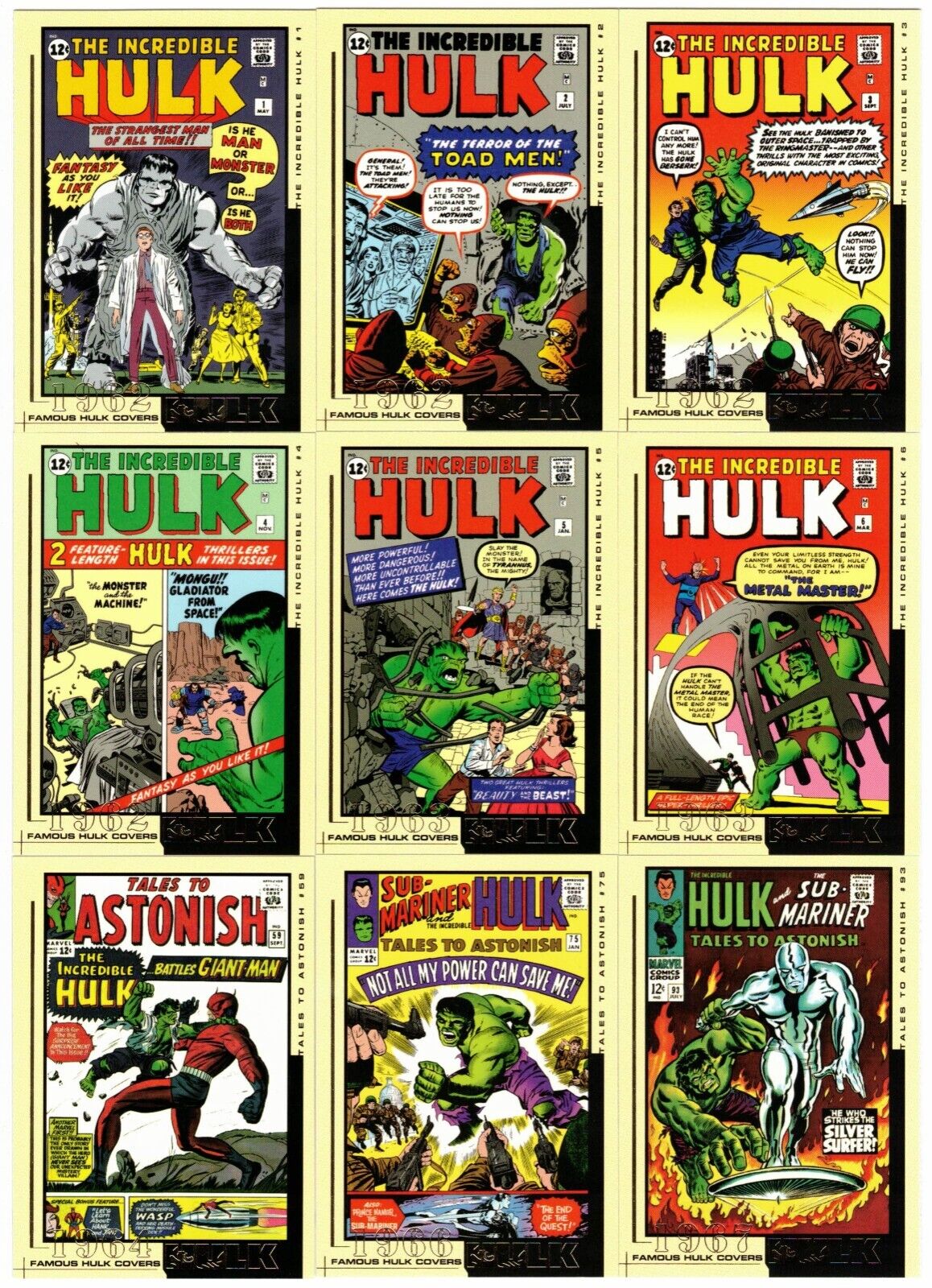 2003 Upper Deck The Hulk Film and Comic Cards Famous Hulk Covers You Pick