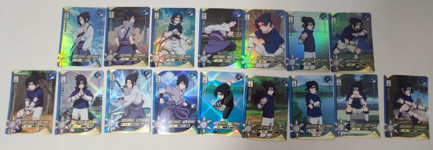 Naruto Kayou Sasuke R & SR Lot of 16