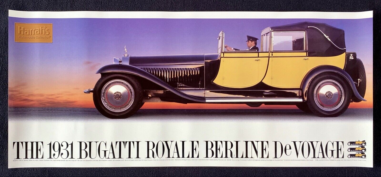 1931 Bugatti Royale Berline de Voyage Harrah's Large Poster Briggs Cunningham